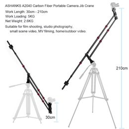 Freeshipping Carbon Fiber MINI jib crane Portable Jib Arm for Photography Tripod / DSLR Video Camera Standard Version+Bag Load 10KG