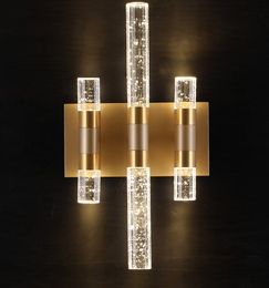 Post-modern Bubble Crystal Wall Lamp Luxury Led Wall Sconce Bedroom Bathroom Mirror Light Home Decor Lighting Fixtures LLFA