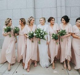 2019 Spring Summer Chiffon Bridesmaid Dress Western Country Garden Beach Formal Wedding Party Guest Maid of Honor Gown Plus Size Custom Mad