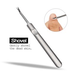 Cuticle Pushers Stainless Steel Nail Art Fork Manicure Tool For Trim Dead Skin Fork Spoon Pusher Pedicure Nipper Pusher Trimmer Remover
