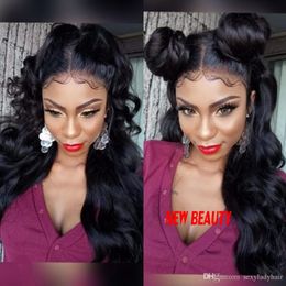 New 180density none 360 Lace Frontal Wig With Pre Plucked hairline Brazilian Body Wave synthetic Lace Front Wigs For Black Women