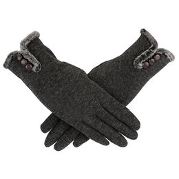Fashion- Cashmere Keep Warm Driving Full Finger Gloves Touch Screen Glove female gloves Women Winter Warm