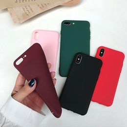 Soft Silicon Tpu Phone Case for IPhone X XS MAX XR Cartoon Cover for IPhone 8 7 6 S 6S Plus Colorul Ultra Thin Cases Pink Black Red Green