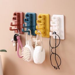 Creative rotating glue hook contrast Japanese style glue hook toilet kitchen wall non perforated paste hanger