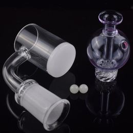 Factory price XL XXL Quartz Banger Nail with Cyclone Riptide Spinning Carb Cap and Terp Pearl 25mm OD for Glass Bongs dab rigs