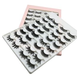 Wholesale 100% Cruelty free 20mm 25mm eyelashes Mink Lashes 16Pairs Lash Books 5D False Eyelashes With Private Label Packaging