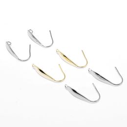 100pcs/lot Silver Gold Colour Stainless steel Ear Clasps Earring hook for Jewellery making Earring Accessories