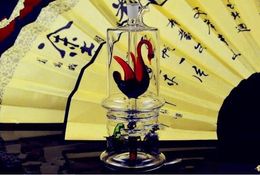 Upper Swan and Lower Claw Tobacco Bottle Bongs Oil Burner Pipes Water Pipes Glass Pipe Oil Rigs Smoking Free Shippin