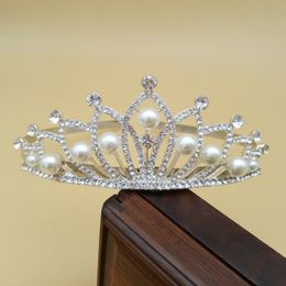 Girls Crowns With Rhinestones Wedding Jewelry Bridal Headpieces Birthday Party Performance Pageant Crystal Tiaras Wedding Accessories BW-MR.0029