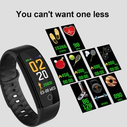 QS01 Smart Bracelet Fitness Tracker Blood Pressure Heart Rate Monitor Smart Watch Waterproof Passometer Wristwatch For iPhone iOS Android