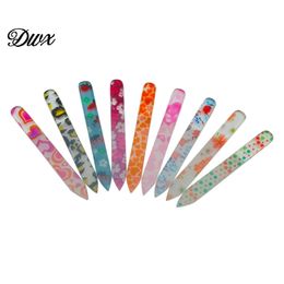 Colourful Glass Nail Files Mainicure File Nail 9cm/3.54inch Durable Crystal Buffer New Pattern Nail Art File Decorations Tools