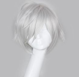 WIG New Silver Grey Cosplay Wig BROTHERS CONFLICT Tsubaki Asahina Anime Short Hair