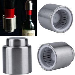 Hot selling Stainless Steel Vacuum Sealed Red Wine Storage Bottle Stopper Plug Bottle Cap Pressing type red wine Stopper LX8734