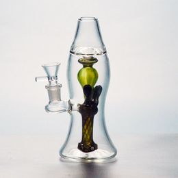 Lava Lamp Glass Bong Oil Dab Rig Bottle Shape Beaker Glass Water Bongs Pipes Smoking Rigs 14mm Fmale Joint Thick Waterpipe With Bowl