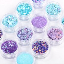 Mermaid Half Pearls Star Laser Sequins Glitters Nail Art Decorations Eye Shadow Eye Makeup DIY Design Nail Art Tools 12pcs/lot Decoraciones De Unas Con Purpurina