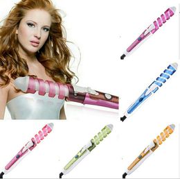 2016 Electric Magic Hair curler Styling Tool fast heating hair stick Rizador Pelo Roller Pro Spiral Curling Iron wall hanger