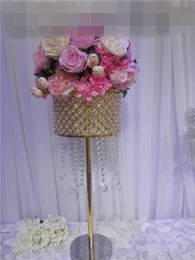 New style Hot wholesale wedding crystal table Centrepiece flower stand decoration best01131