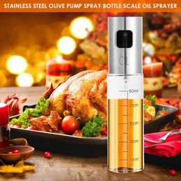 100ML Leakproof stainless steel bottle olive oil sprayer kitchen seasoning soy sauce barbecue bottle BBQ