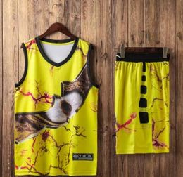 2019 new Customised mens Basketball Jerseys,Short sleeved Sets tops With Shorts,Personality Basketball kits Sports tracksuits jerseys