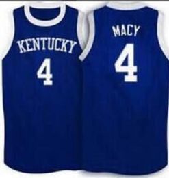 Custom Men Youth women Rare #4 KENTUCKY WILDCATS KYLE MACY College Basketball Jersey Size S-4XL or custom any name or number jersey