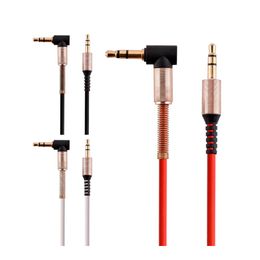 90 Degree 3.5mm Aux Cable Audio Cables for mobile phone speaker Headphone Mp3 PC Mp4