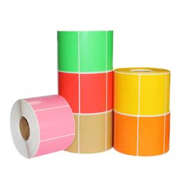 70*30mm 1500pcs Colour blank price barcode sticker label package logistic address labels market matte coated paper printing stickers