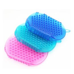 Bath Gloves Exfoliation Shower Bath Brush for Body Cleaning Silicone Exfoliating Massage Brush Free Shipping WB1288