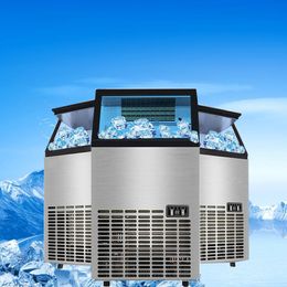 The latest ice machine commercial milk tea shop home small automatic ice machine large capacity 50kg / 24h ice machine