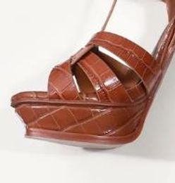 Designer-er Platform Sandals Women Shoes T-strap Sexy High Heels Sandals Lady Shoes Pumps Original Leather