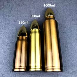 1000ML 304 stainless steel bullet head tumbler rocket tumbler water bottle vacuum flask bottle insulation coffee milk mug cup drinkware