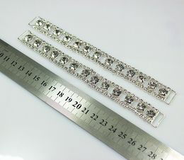 CJSIR 20pcs Clear Crystal Rhinestone Bikini Connectors Metal Buckle with 15mm Button for Swimming Wear Bikini Decors
