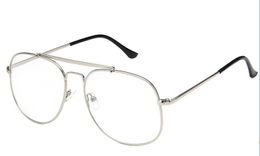 Wholesale- Eyeglasses Men Vintage Spectacle Myopia Eyeglasses Frame Women Metal Glasses Optical Clear Eyewear Oculos