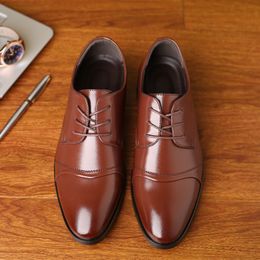 Hot Sale-men's leather shoes fashion classic men's dress business casual shoes Korean wedding banquet dress men's shoes
