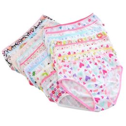 12 pcs/set Cotton kids Baby Girl Print Briefs Panties Children's Underpants wholesale Random Color