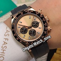 Cheap New Rose Gold Case m116515ln-0018 m116515ln Gold Dial Black Subdial Automatic Mens Watch Rubber Strap Gents Watches Watch_zone 7Color