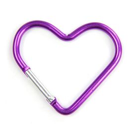 Heart Shaped Carabiner hook Aluminium Alloy Outdoor Survival Hooks Buckle Camping Backpack Bottle Hanging buckle EDC tool