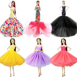 28cm30cm doll princess short wedding dress noble elegant party dress wholesale doll clothes accessories fashion girl doll gift