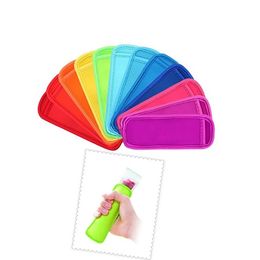 new Anti-freeze bag Neoprene Popsicle Bags Freezer Popsicle Holders Reusable Insulation for Kids Summer Ice Cream Tools T2I51119