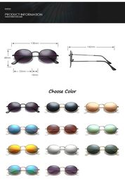 Wholesale-r Oval Metal Sunglasses Men Women Fashion Glasses Retro Vintage Sun glasses Eyewear Shades Oculos with free cases and box