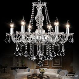 HOT pendant Noble Luxurious Export K9 Clear Crystal Chandelier 4/6/8/10/12/15/18 Arms Optional Lustres De Cristal Chandeliers