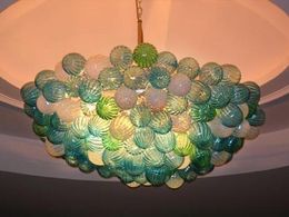 Lamps Modern Design Green Balls Murano Mouth Blown Glass Chandeliers Lightings Light Fixture LED chandelier and pendant lights