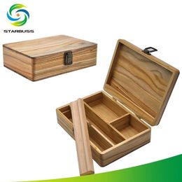 New Large Wooden Receiving Box Pinewood Tobacco Storage Box Hand Cigarette Toolbox