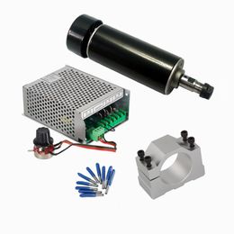 CNC machine parts Spindle 500W DC Spindle Motor Air Cooled 110V 220V Mach3 Power Supply 52mm Clamp For Milling Machine