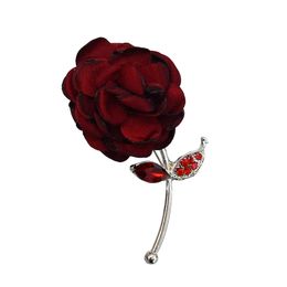 4 Style Silver Metal Flower Rhinestone Fashion Brooch For Women Party Jewelry