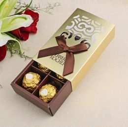 100pcs wedding gift Boxes Wedding Favours Gifts Bags Party Supplies Baby Shower Chocolate Box