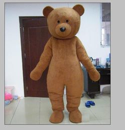 2020 Discount factory sale brown colour plush teddy bear mascot costume for adults to wear for sale