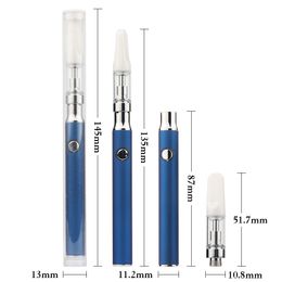 MOQ 10Pcs Preheating Disposable E Cigarette Kit Vape Pen 0.5ml 1.0ml Carts Ceramic Tips 350mAh Battery Thick Oil Empty Atomizer Vaporizer Pens