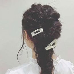 Hair Headband INS Wind Trendy Romantic Pearl Hairpin Hairs pins Accessories tools pearls Headbands 2 styles free ship 10