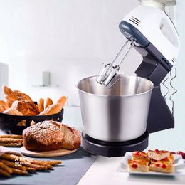 BEIJAMEI Desktop with Bucket Food Mixers Electric Mini Egg Beater Beating Dough Mixer Mixing Machine 7 Speed Adjustable