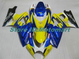 Motorcycle Fairing kit for SUZUKI GSXR1000 K7 07 08 GSXR 1000 2007 2008 ABS yellow blue Fairings set+gifts SBC36